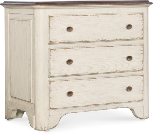 Traditional 3-Drawer Nightstand with Self-Closing Drawers