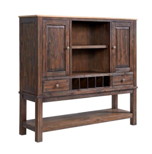 Rustic 62" Sideboard with Wine Storage