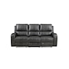 New Classic Linton Leather Power Sofa