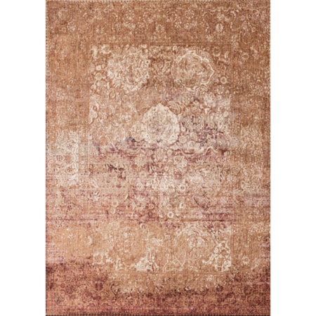 1&apos;6&quot; x 1&apos;6&quot;  Copper / Ivory Rug