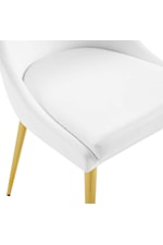 Modway Viscount Viscount Contemporary Upholstered Dining Side Chair - White