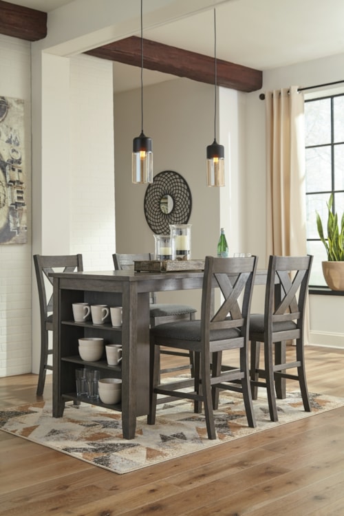 Counter Height Dining Table And 4 Barstools