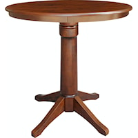 Transitional 36'' Pedestal Table in Espresso