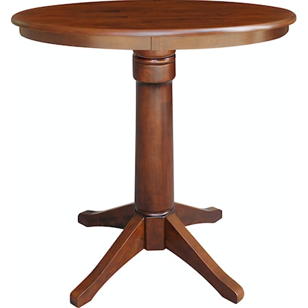 36'' Pedestal Table in Espresso