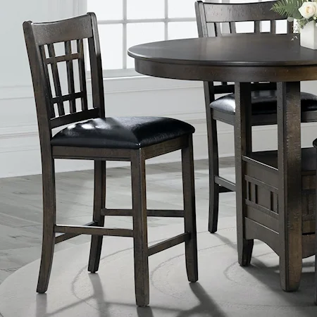 Counter Height Stool with Upholstered Seat