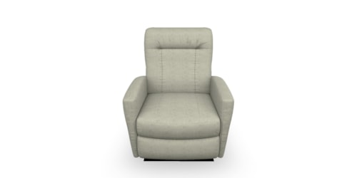 Customizable Power Tilt Headrest Space Saver Recliner with Leather Match Upholstery