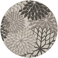 7'10"  Silver Grey Round Rug