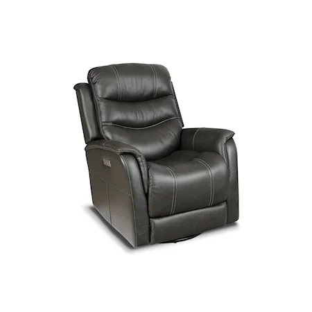 Casual Power Lift Recliner with Powered Headrest and Lumbar