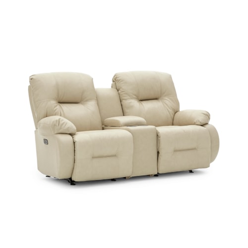 Casual Rocking Reclining Console Loveseat