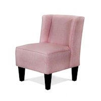 Transitional Pink Kids Chair with Padded Seat