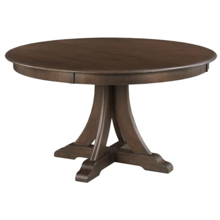 54" Round Quad Table, Mocha