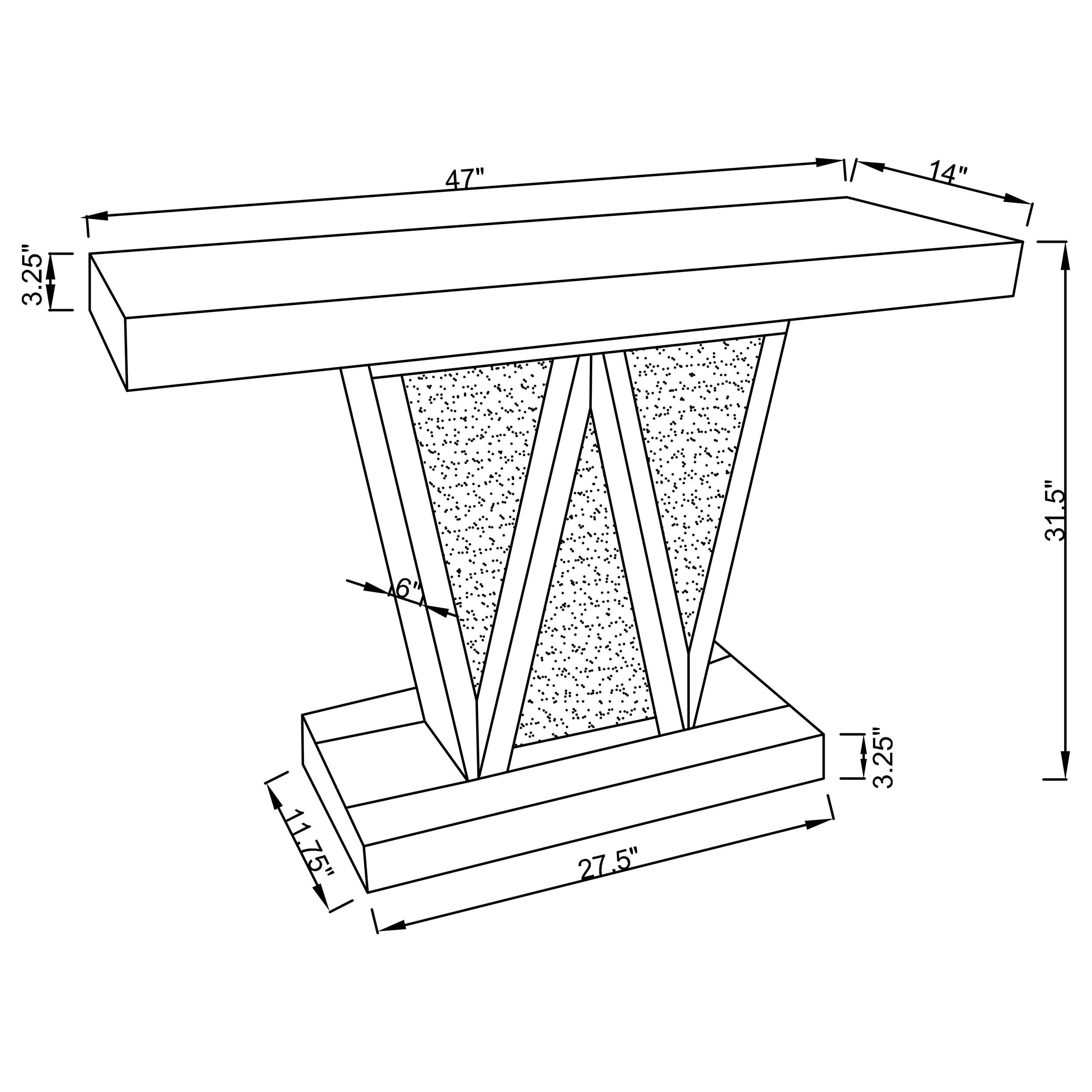 Coaster Crocus Crocus Console Table