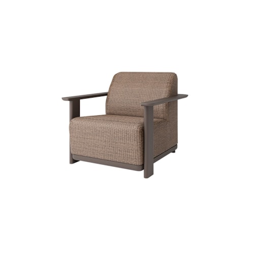 Padded Club Chair With Woven In Reticulated Foam - Hazel / Cocoa
