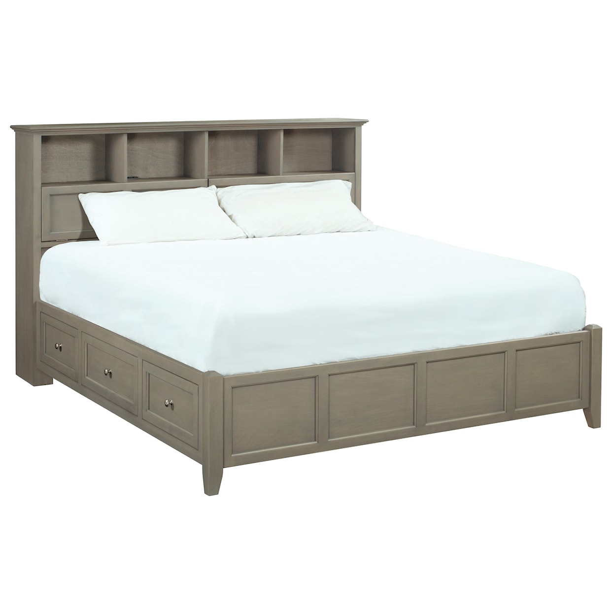 Whittier Wood McKenzie King Bookcase Storage Bed