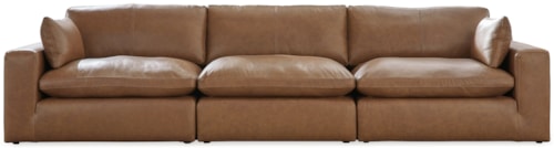 Leather Match 3-Piece Sectional Sofa