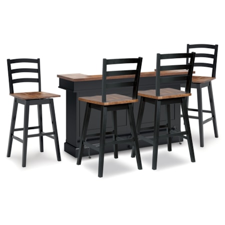 Bar Table And 4 Barstools