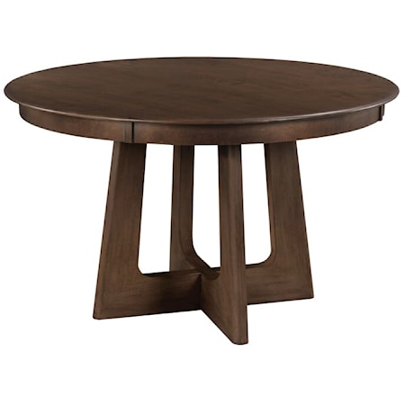 54" Round Pedestal Table, Mocha