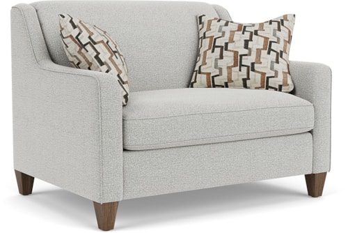 Contemporary Twin Sleeper Sofa with Angled Track Arms