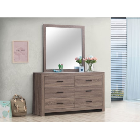 6-drawer Dresser w/ Mirror