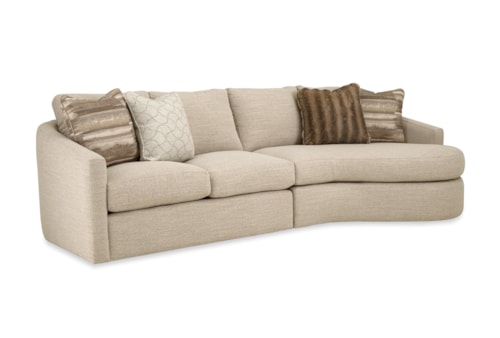 Contemporary 3-Seat Sectional Sofa with RAF Cuddler