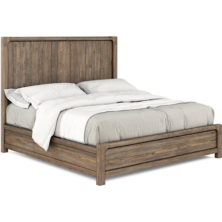 Transitional Queen Panel Bed 