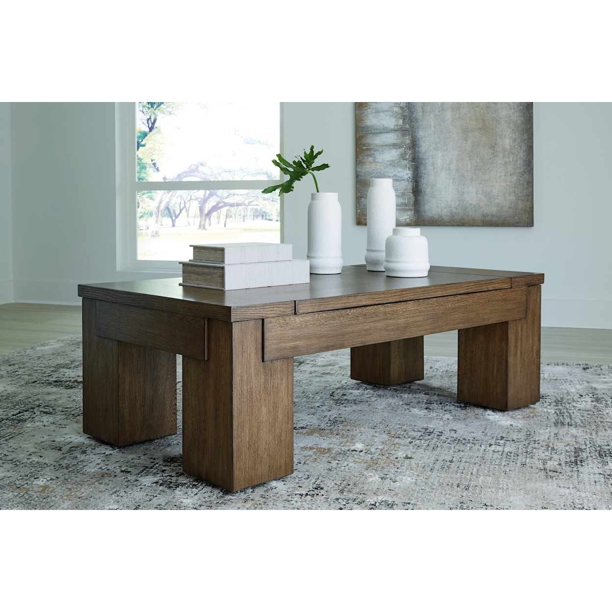 Benchcraft Rosswain Lift-top Coffee Table and 2 End Tables