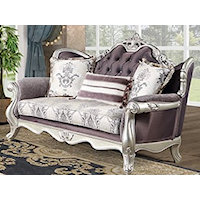 Glam Loveseat with Tufted Back