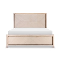 Contemporary California King Bed with Built-In Lighting