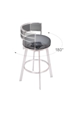 Zuo Gimsby Collection Contemporary Swivel Barstool