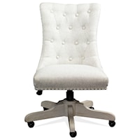 Transitional Adjustable Swivel Desk Chair with Casters