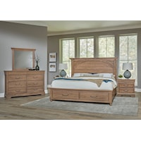 Transitional 5-Piece King Mansion Storage Bedroom Set