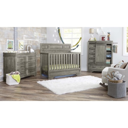 bed room dresser Amish Danish Solid Walnut Triple Bedroom Dresser main image 1