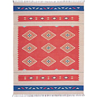 8' x 10' Red/Beige Rectangle Rug