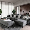 FUSA Lowry Sectional Sofa with Ottoman