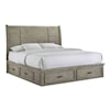 Elements International Sully SULLY DRIFTWOOD GREY QUEEN STORAGE | BED