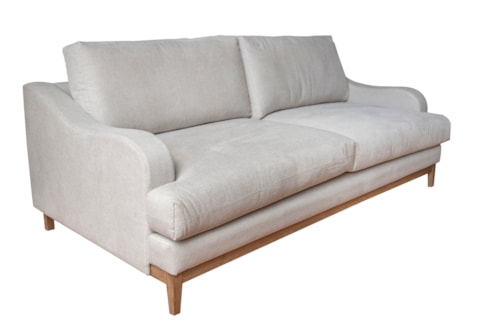 Mid-Century Modern 2-Cushion Sofa with Slope Arms