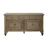 Liberty Furniture Americana Farmhouse 5-Drawer Credenza