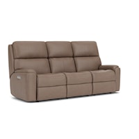 Casual Power Reclining Sofa with Power Headrest