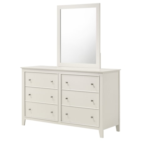 Selena 6-Drawer Dresser w/ Mirror