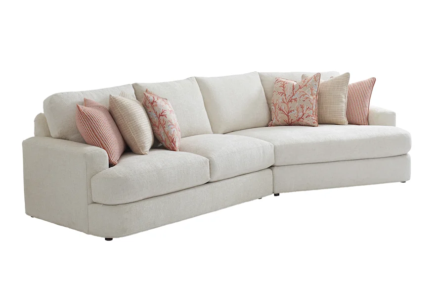 Palm Desert 2-Pc Lansing Sectional Sofa w/ RAF Cuddler by Tommy Bahama Home at Baer's Furniture