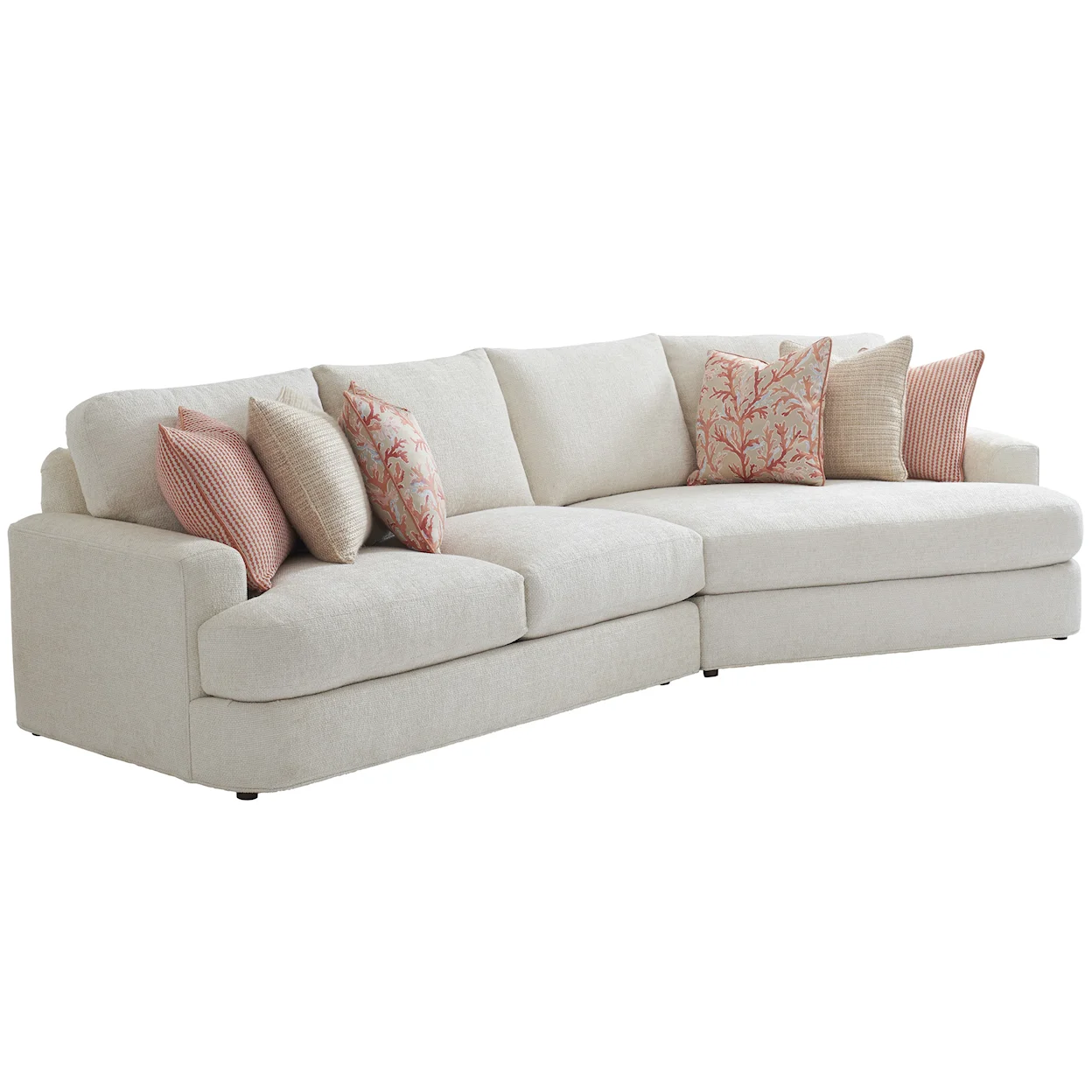 Tommy Bahama Home Palm Desert 2-Pc Lansing Sectional Sofa w/ RAF Cuddler