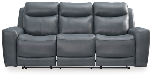 Leather Match Power Reclining Sofa