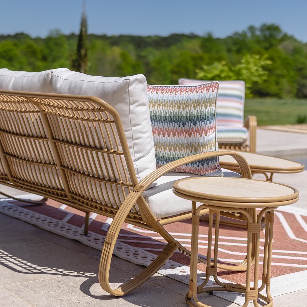 24" Rd. Stone-Top End Table