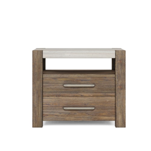 Transitional 2-Drawer Bedside Chest