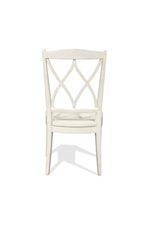 Riverside Furniture Myra Farmhouse Dining Side Chair with Dual X-Back Design