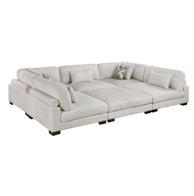 Homelegance Tinley 6-Piece Sectional Sofa with Ottoman