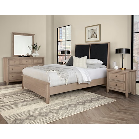 Queen Upholstered Panel Bed