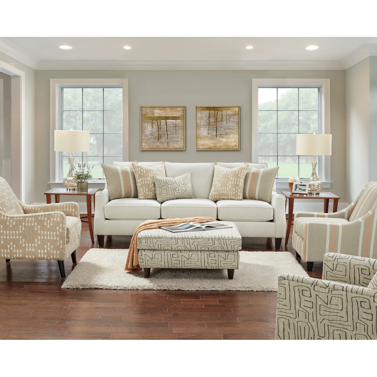 VFM Signature 7000 CHARLOTTE PARCHMENT Living Room Group