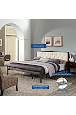 Modway Mia Mia Vinyl Queen Bed By Modway