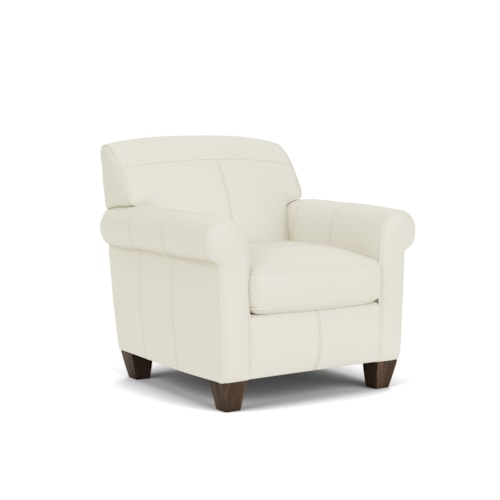 Transitional Accent Chair with Tapered Legs